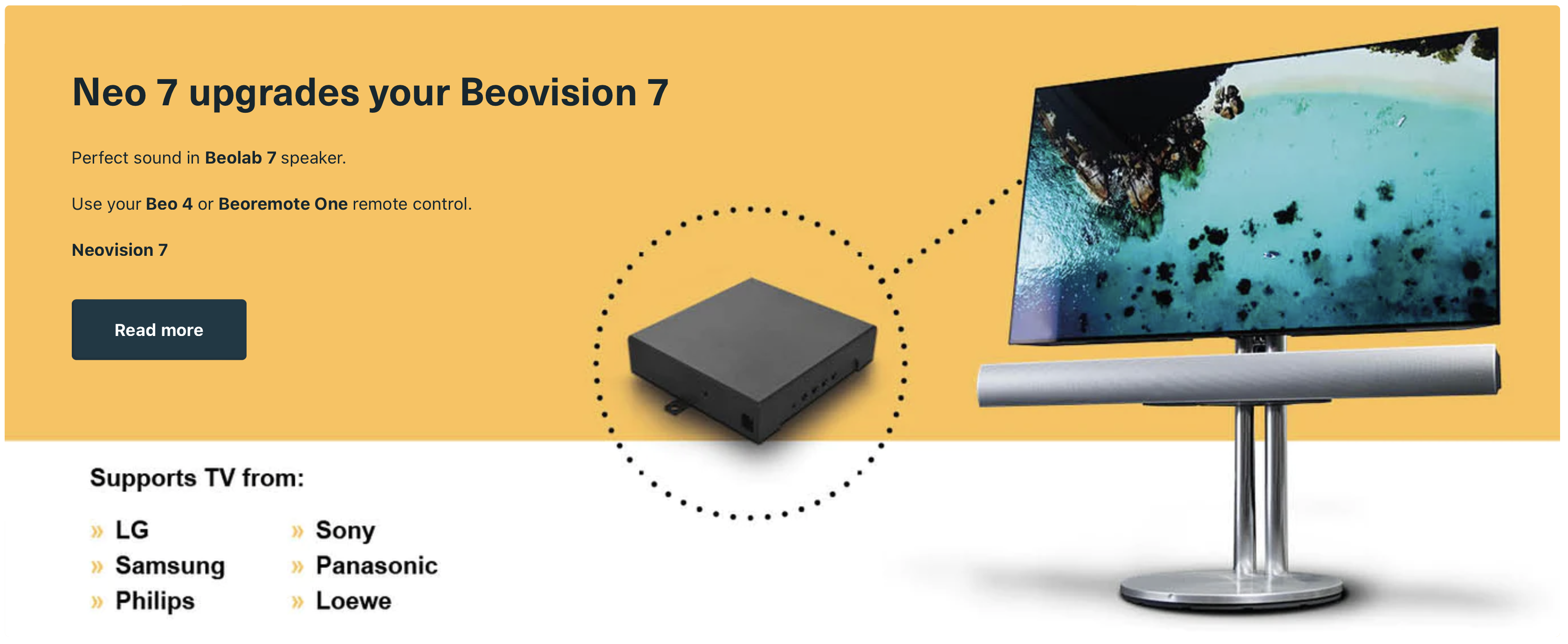 Neo 7 Adapter updates Beovision 7 to Neovision 7 with Neo Technology